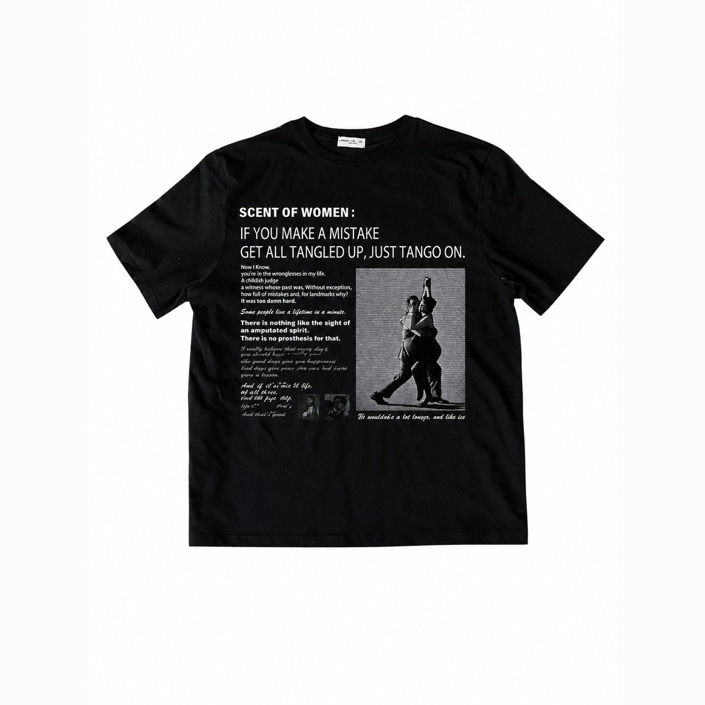 Scent of Women Movie Quote Graphic Black T-Shirt