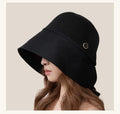 Trendy Color Block Letter Bucket Hat – Women's Sun Protection Beach Hat