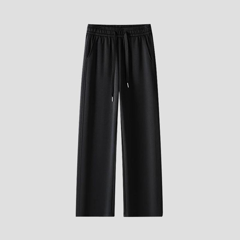 Men's Summer Straight Leg Trousers – Loose Wide Leg Cloud Cotton Elastic Drape Casual Pants