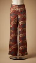 Bronze Scroll Wide-Leg Pants